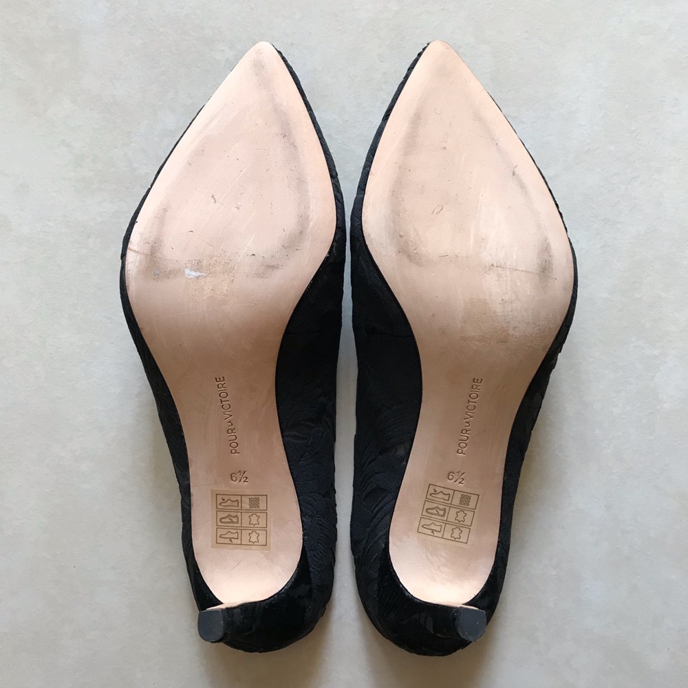 Pour La Victoire Daria Black Velvet Mule Pump - Picture 6 of 8